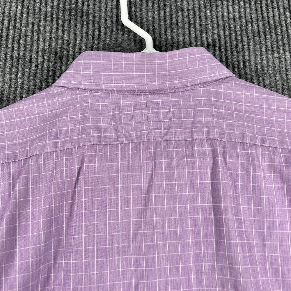 Polo Ralph Lauren Shirt Mens 17 Purple Check Long Sleeve Button Up Andrew Fit